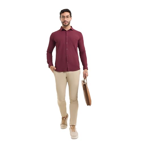 Image of Workday Shirt for Men Long Raglan Sleeve Regular Fit Superior Stretch Wrinkle Free Shape Retention Quick Dry Anti-Viral Finish UPF 50+