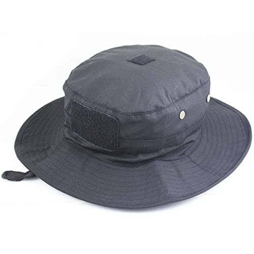 Bulldog Tactical Sombrero de Boonie Sombrero Adjustable (Negro, S-M)