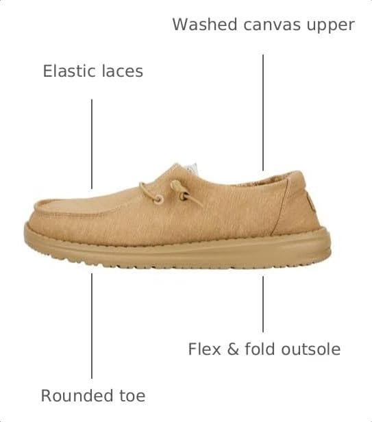 Image of HEYDUDE Women's Wendy Stretch Canvas Slip On Shoes | Easy On Loafer