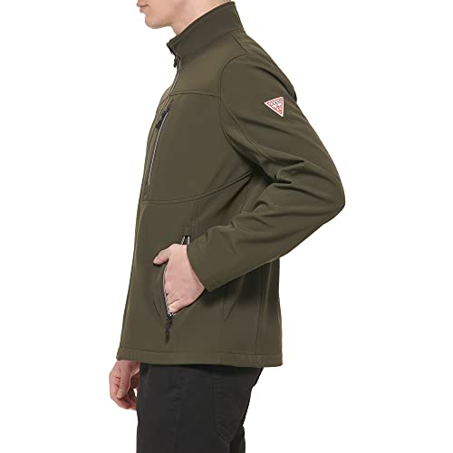 Image of GUESS Men's Softshell Long Sleeve 1 Chest Pocket Jacket