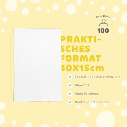 Animal House Reinigungstücher mit Kamille, 100 Stück, für Hunde und Katzen – Parfümierte Feuchttücher, erfrischend, hypoallergen… – Ansicht 4
