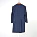 Produktbild HenShiXin Damen Feste V-Ausschnitt zweireihiger Anzug Rock Karriere Pendler Kleid Leder (Color : Navy Blue, Size : M)