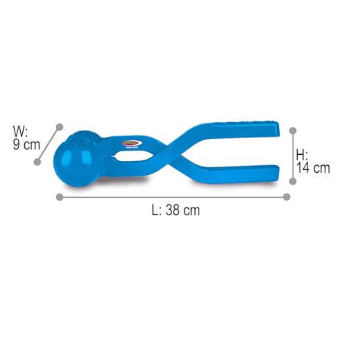 JAMARA 461147 Snow Play Schneeballzange Duo 38cm - Kinder Schneeball Snow Zange, Schneekugel Maker, Geschenkidee für Jungen und Mädchen, Schneebälle in Sekunden Formen, Blau