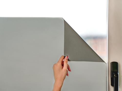 MARAPON® Folia Statyczna na Okno Samoprzylepna [90x200 cm] z EBookiem z Profesjonalnymi Poradami - Folia Maskująca z Powłoką Ochronną przed Promieniami UV - Folia na Szyby Folia Mleczna na Szyby