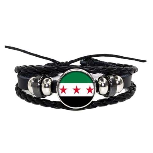 [�C���X�N] Multipurpose Sturdy PU Leather Featuring the Syrian Flags Designs for National and Cultural Activities PU Leather Syria