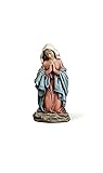 Joseph's Studio Praying Madonna Virgin Mary Statue 7 Inch Painted Cast Marble Resin Beautiful Face