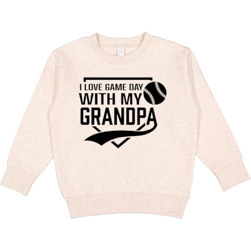 inktastic I Love Game Day with My Grandpa Toddler Sweatshirt 7 Natural Heather 438b9