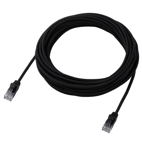 エレコム LANケーブル CAT6A 7m 爪折れ防止 メッシュケーブル ブラック ECLD-GPAM/BK70の商品画像（Amazon）