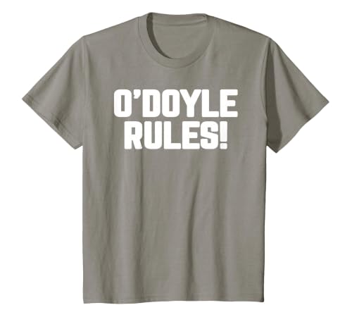 O'Doyle Rules Funny Family Motto Classic Quirky Catchphrase T-Shirt, Youth, Slate Grey, 4T
