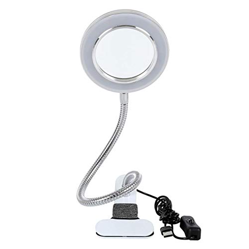 HEHUANG Magnifier Nail BeautyTattoo Clip Light Makeup Equipment Tool USB Student Eye Care Reading Portable Desk Lamp