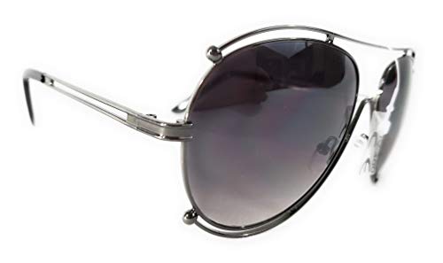 Fashion Large Metal Frame Oceanic Color Lens Aviator Sunglasses3