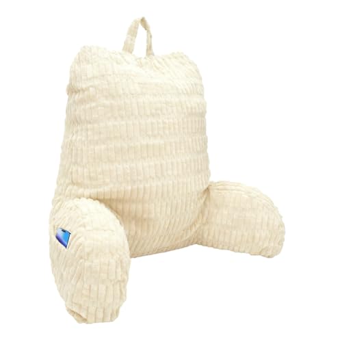 CEWROM Lesekissen mit RüCkenlehne für Erwachsene, 80 * 40 * 55CM, Ideal als Rückenstütze, Komfortkissen Lesekissen für Bett Couch oder Boden-Rückenlehne (beige)