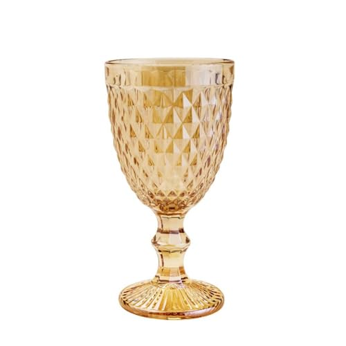 Jogo De Taças Com 6 Peças Vidro Transparente 300ml (DOURADO)