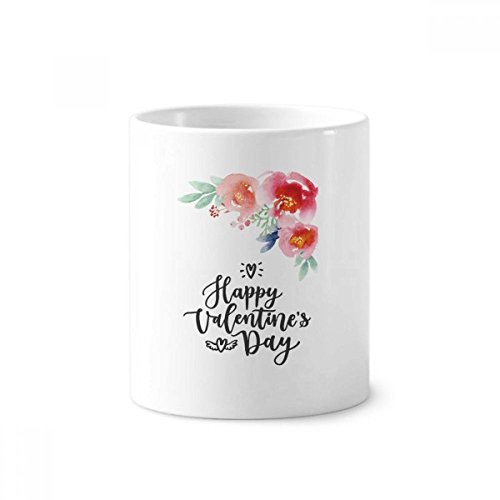 Tasse blanche en céramique Saint-Valentin 350ml et pot à crayons