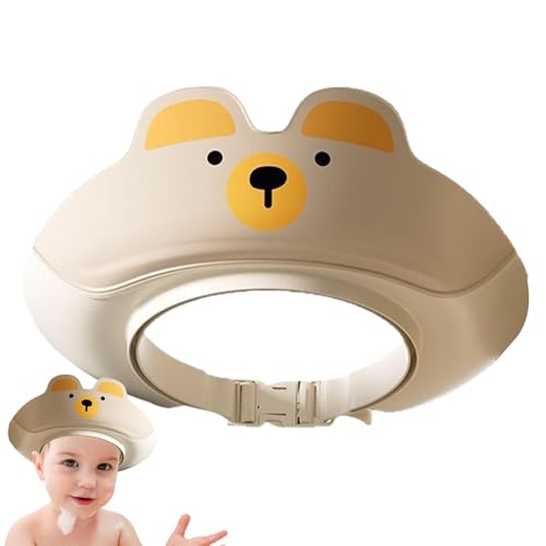 Capas de ducha para niños pequeños, sombrero de ducha para niños pequeños - Lindo sombrero de ducha impermeable | Productos de seguridad para niños en el baño, gorros de lavado de cabello plegables aj