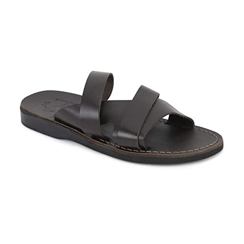 Lucas - Leather Open Toe Slide Sandal - Mens Sandals
