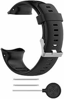 MYAYD Armband Ersatzarmbänder für Polar Vantage V,Weich Langlebig Ersatz Uhrenarmbänder.Damen Herren Sport Dauerhaft Hautfreundlich, Silikon,22MM (Schwarz)