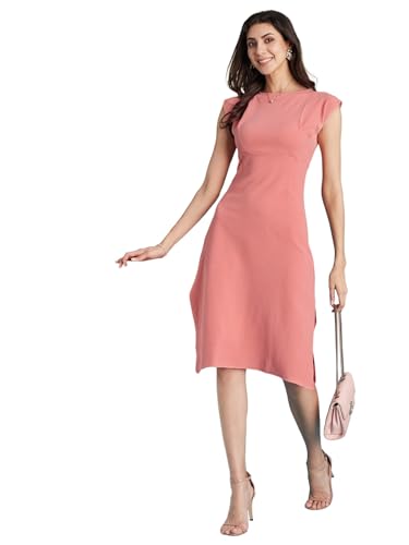 Image of Selvia Women's Lycra Bodycon Knee-Length Dress