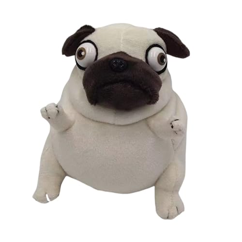 KUKUShining Süßes Mops Plüschtier Weiches Knuddeliges Stofftier für Kinder Hundefreunde und Einzigartiges Geschenk für Mops Liebhaber und Geburtstage(Pug)