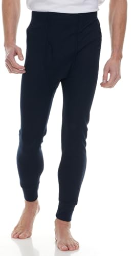 3 Pack of 2pc Thermal Sets for Men, Base Layer Long Johns Underwear, Top & Bottom, Cotton, Solid Colors3