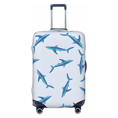 Blue Fish Travel Luggage Cover Suitcase Protector Bag,Anti-Scratch Fits 18-32 Inch Luggage,Suitcase Sleeve For Kid And Adult,X-Large