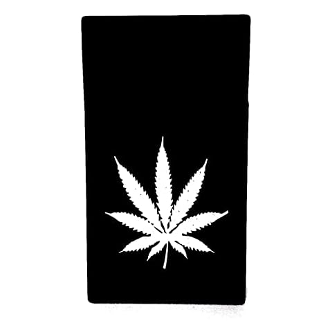 Black Leaf Design Cigarette Case Pack Box Cover Cig Holder Super King Size Cover