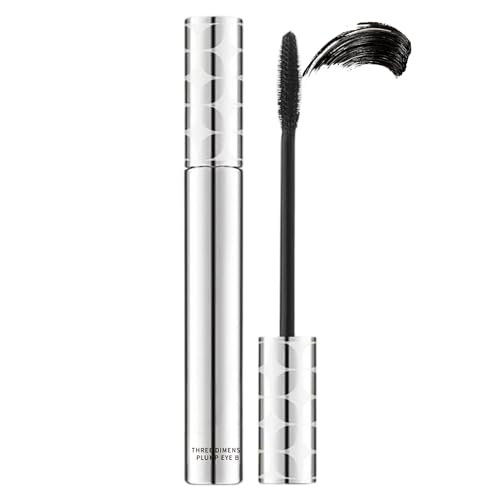 Mascara resistente al agua, color negro, máscara 5D para pestañas más llenas, longitud de volumen, resistente a las manchas y no se aglutinan, larga duración, dura todo el día, efecto de pestañas