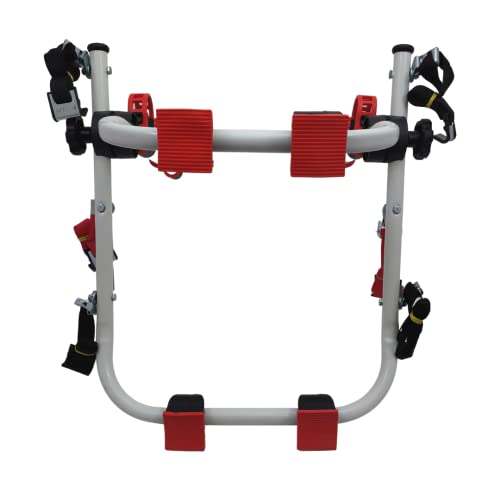 Suporte para bike Transbike POP 3 bicicletas Branco tira Vermelha Sedan Hatch