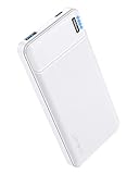 AsperX Portable Charger 22.5W 10000mAh, Power Bank Fast Charging, USB C Output, External Battery Pack Portable Phone Charger for iPhone, Samsung, Android and More White
