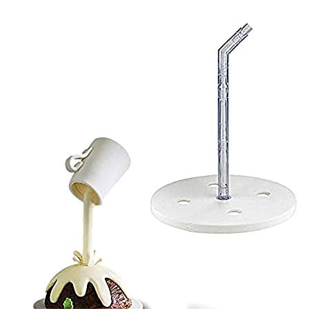 Kikier Anti Gravity Cake Pouring Kit, Cake Stand Support Structure Frame, Reusable Cake Decorating Straws for Birthday Wedding Baby Shower Cover