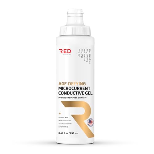 Age-Defying Microcurrent Conductive Gel with Hyaluronic Acid & Niacinamide (Vitamine B3) 8.45 fl oz - Long-Lasting Non-Greasy Hypoallergenic - 1 Bottle 8.45 fl oz / 250mL