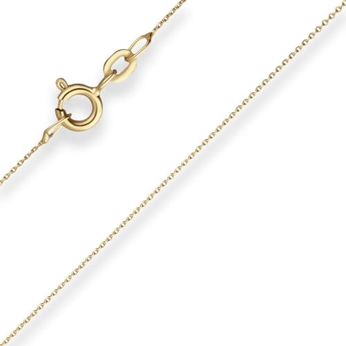 0,8mm Ankerkette flach Goldkette Collier Halskette aus 585 Gold Gelbgold 42cm
