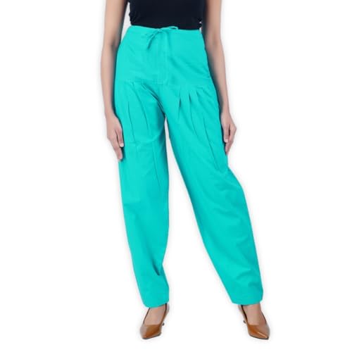 Image of Happy Bunny Salwar Pant - Modern Style Pure Cotton for Women - Ethnic Semi Patiala Trouser - Office,Home - All Day Comfort Wear with Drawstring