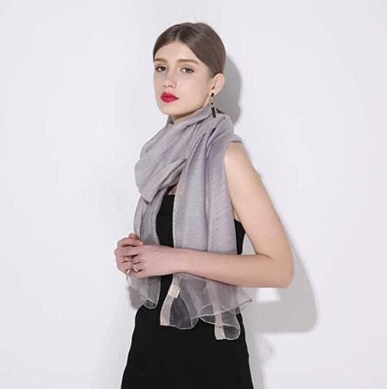 Womens Scarves Lightweight Silk Scarf Shawls and Wraps for Evening Dresses Summer Beach Wedding Shawl gifts - Image 8