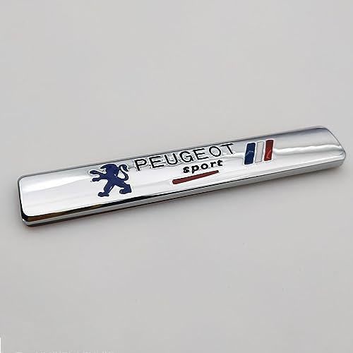 PartyUnix 3D Emblemas Maletero Pegatinas y Carrocería Cromo Insignia Adhesivo del Logotipo para Peugeot GT GTI GT Line 508 5008 3008 208 2008 308 206 307 106 108 306 206 208 Coche Logo