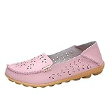Moda mujer encaje respirable zapatos pisos zapatos casuales botas para mujer rodilla sexy, rosa, 38 EU