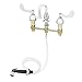 T&S Brass B-2347-10 Widespread Deck Mount Mixing Faucet, Sidespray, 8"Swing Nozzle, Aerator, 4" Wrist Handles, 8"