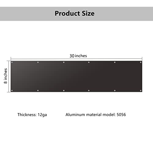 Cqmma Door Aluminum Kick Plate 8X30 Inches Suitable For 32" Doors, 12Ga (5/64 Inch) Thickness Al Alloy, 8" X 30" Oil Bronze #TOP1
