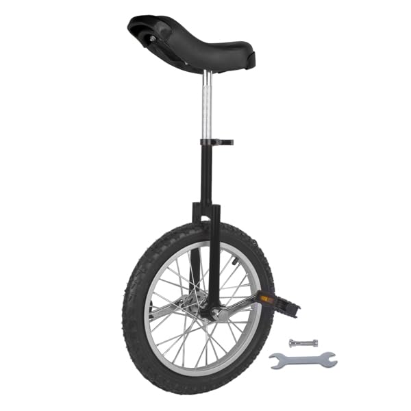 NovaXZ Height Adjustable Unicycle, 16 Inch Wheel Monocycle for Balance Exercise, Easy Assembly Singe Wheel Cycle for Circus Performance, Outdoor Fitness