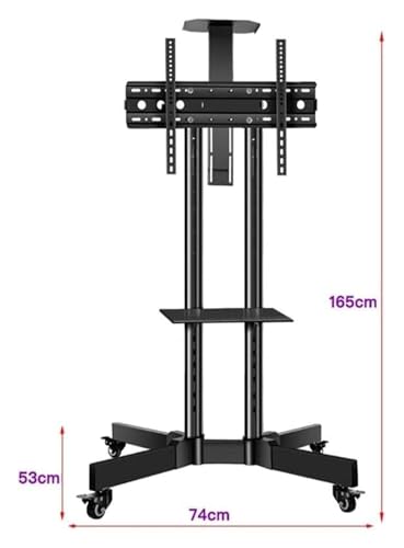 Soporte móvil para TV con ruedas y estante miniatura 2