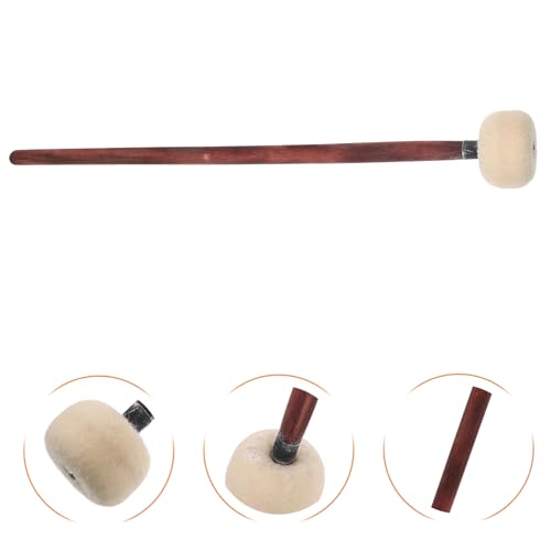 Par de baquetas de percusión de madera con cabeza de fieltro miniatura 7
