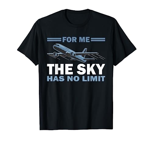 El cielo sin límite para aviar avión volando y piloto Camiseta