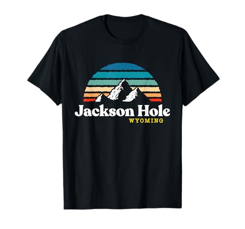 Jackson Hole, Wyoming - USA Ski Resort 1980s Retro T-Shirt