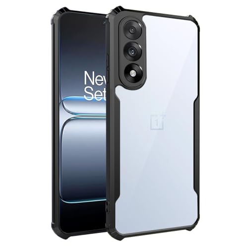 TPDRUY Funda para OnePlus Nord 5 5G Case Transparente Uso Rudo Acrílico PC, Borde Flexible TPU Cover, Protectora de Cámara Lente Shockproof Rigido Carcasa Bumper DF