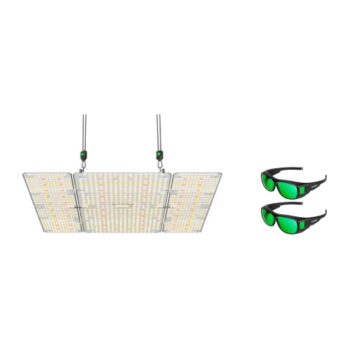 Image of VIVOSUN LumaLight 400W LED Grow Light and 2-Pack Indoor Hydroponics LED Grow Room Glasses with Glasses Case