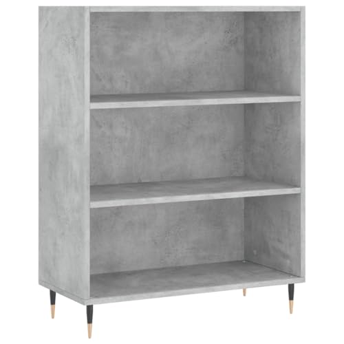Librería pequeña para falta de espacio con 3 compartimentos en madera gris 2