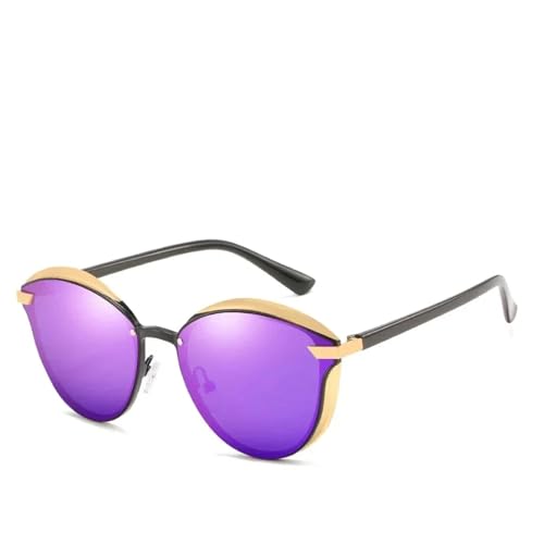 Lunettes de soleil polarisées de luxe pour femme monture œil de chat vintage chic