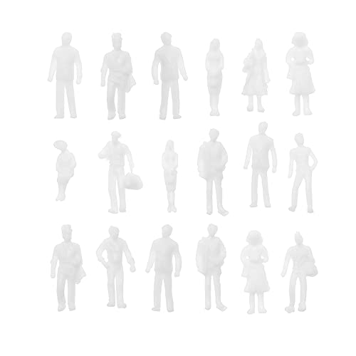 OTOTEC 100 Pz 1:100 Gente Bianca Figure Non Verniciate Squisiti Modelli Di Personaggi In Miniatura Accessori Decorativi Per La Realizzazione Di Mini Case Delle Bambole Fai Da Te