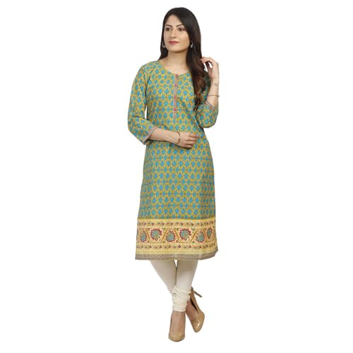Image of Rangriti Womens Round Neck Printed Kurta