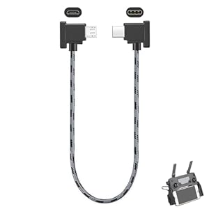 AHRLIC Type-C to Micro USB Cable for DJI Remote Controller 30cm | Right-Angle USB C Drone Cable Compatible with DJI Mavic Mini SE, Mini 2 Pro Zoom, Mavic Pro Platinum, Fast Charging Data Sync Wire